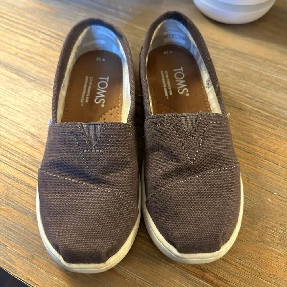 Toddler TOMS-Ash brown—-size Y13